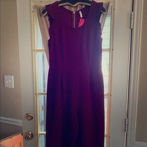 Long Burgundy Romper